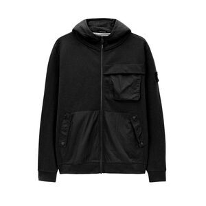 Weekend Offender Mens Combed Cotton Full Zip Hoodie / Black